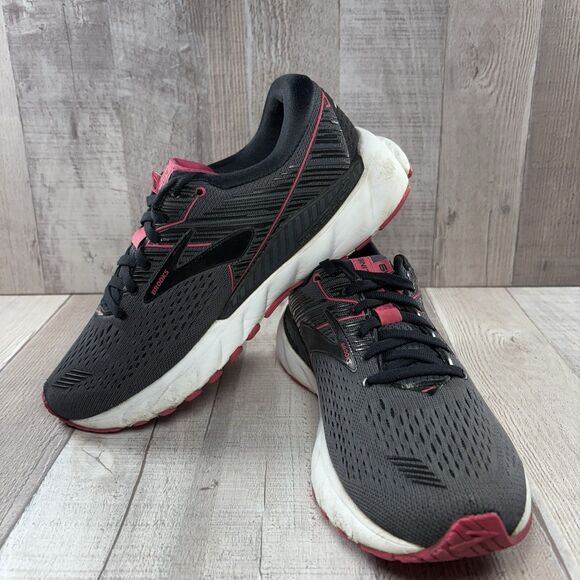 Brooks Adrenaline GTS 19 Women's Size 8 Running Shoes Athletic Sneakers Black - Picture 2 of 16